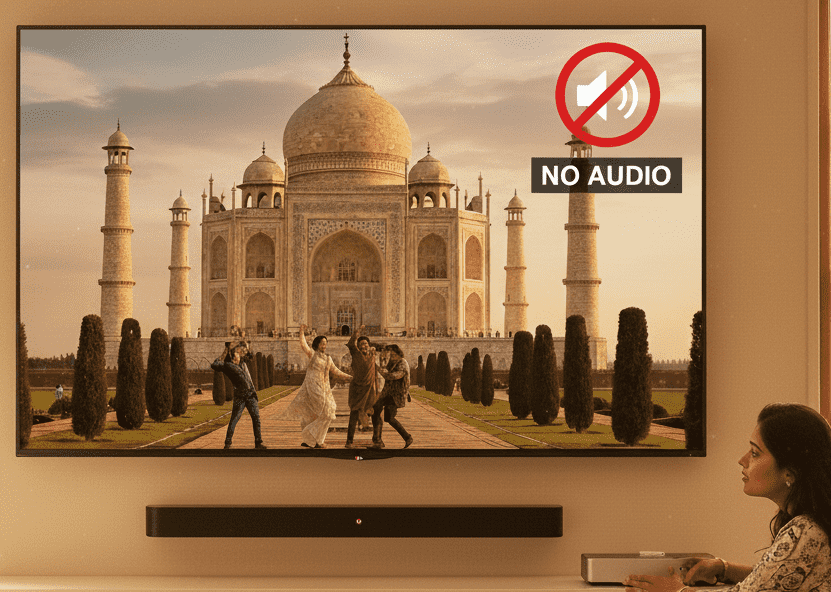 no sound in tv representational image