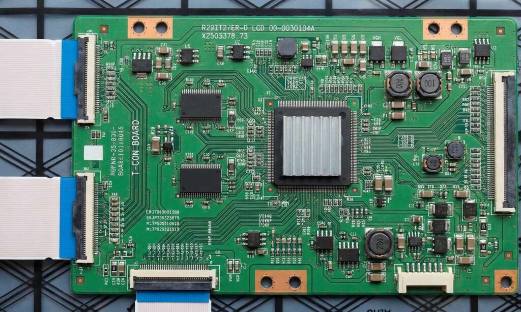 tcon board installed in a led tv