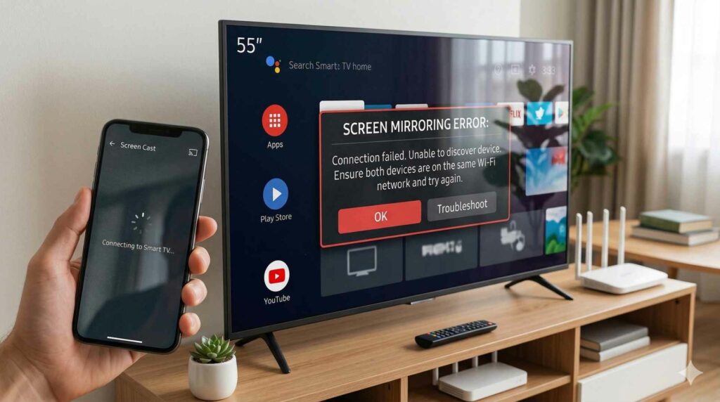 screen mirror failed